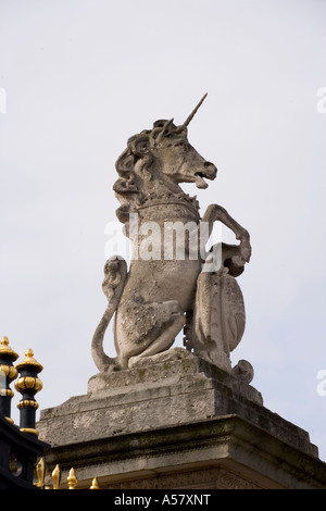 United Kingdom, England, Great Britain, London, Buckingham, Palace, Unicorn Stock Photo