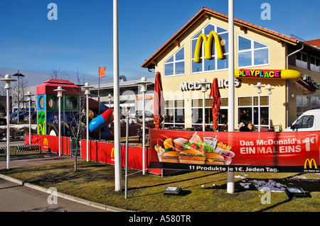 McDonald's restaurant and playplace, Germany Stock Photo