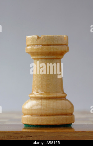 Chess piece. White Castle or rook Stock Photo - Alamy