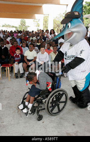 Miami Florida,Liberty City,Lenora Smith Elementary School,campus,public education,low income,poverty,neighborhood,residential FCAT rally,Billy Marlin Stock Photo