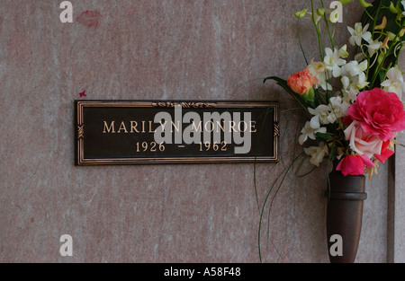 Westwood Cemetary, Marilyn Monroe Plaque Stock Photo