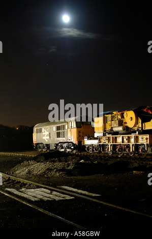 Midland Railway Centre:  A1A-A1A diesel locomotive of class 31 number 31.108 at Swanwick Junction with a breakdown train Stock Photo