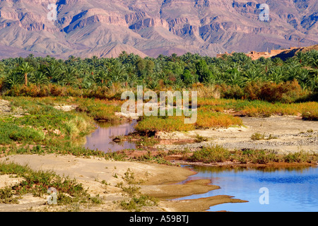 Draa river near Agdz Morocco Stock Photo