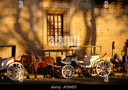 Horse-drawn Carriages, Guadalajara, Mexico Stock Photo