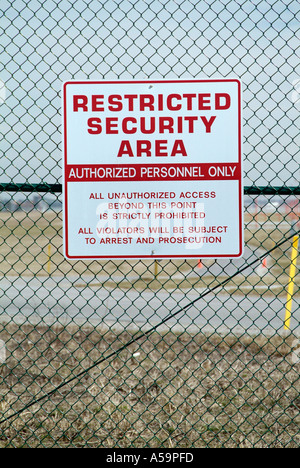 Cleveland Ohio Hopkins airport restricted security area and authorized ...