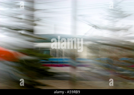 Rapid transit blur Stock Photo
