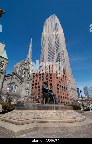 57 story Key Tower building in Downtown Cleveland Ohio sightseeing landmarks and tourist attractions Stock Photo