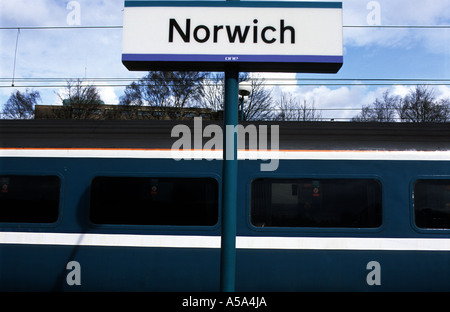 Norwich railway station Norfolk, UK. Stock Photo