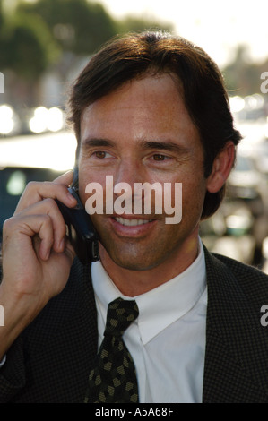3120 Model released  Man on mobile phone Stock Photo