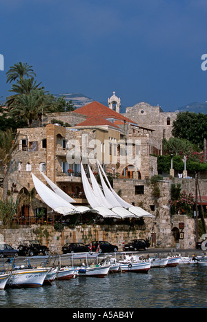 Byblos is a Mediterranean city located in Mount Lebanon Stock Photo