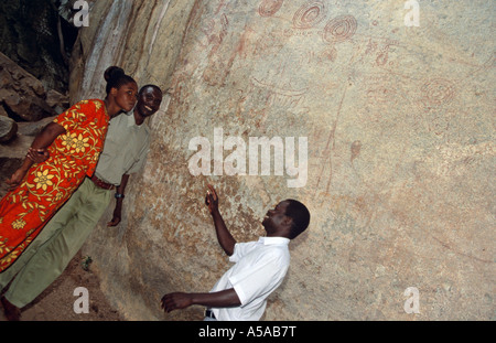 A cave dwelling in Western Uganda Stock Photo