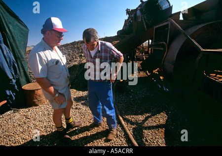 Diamond miners in South Africa Stock Photo