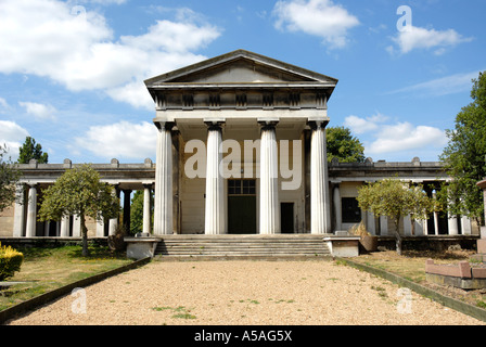 The Anglican Chapel and Catacombs at Kensal Green Cemetery London Stock Photo