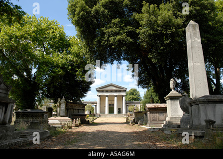 The Anglican Chapel and Catacombs at Kensal Green Cemetery London Stock Photo