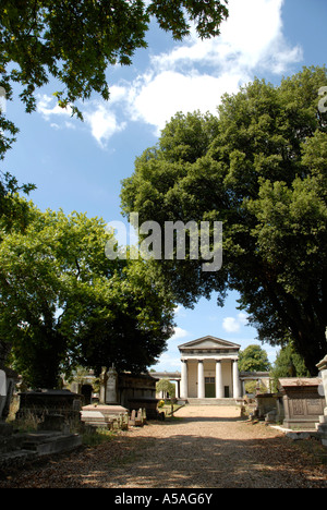 The Anglican Chapel and Catacombs at Kensal Green Cemetery London Stock Photo