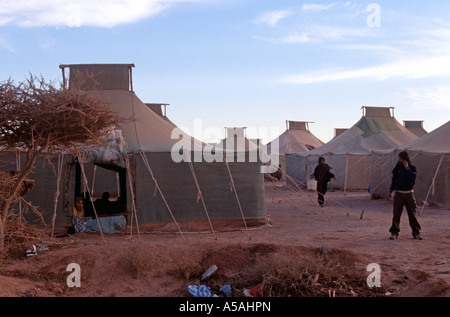 Sahrawi refugees at a refugee camp in Tindouf Western Algeria Stock Photo