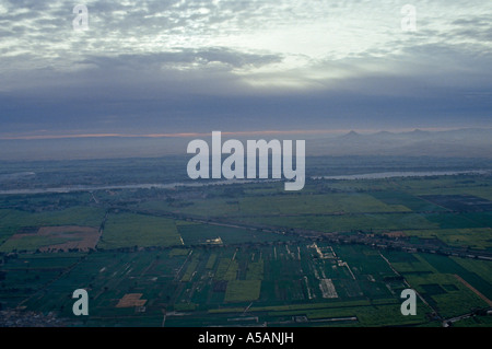 Aerial view of River Nile, Luxor, Egypt Stock Photo