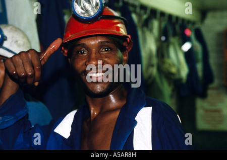 Miners working in diamond mine, South Africa Stock Photo