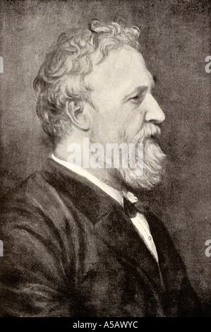 Robert Browning, 1812 - 1889.  English poet  and playwright.  From the book The Ring and The Book Stock Photo