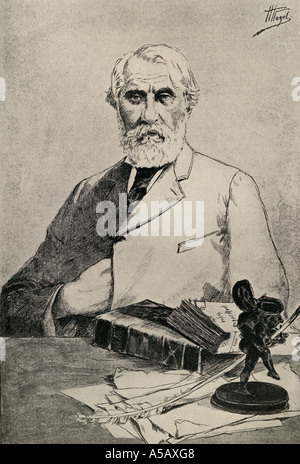 Ivan Turgenev, also spelled Turgueniev and Tourgeuneff, 1818 - 1883. Russian author. Stock Photo