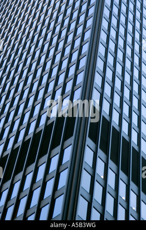 Office building with architectural detail pointing up. Stock Photo