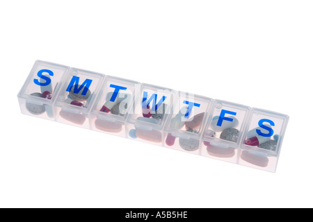 Days of the Week Pill Container Stock Photo: 6432468 - Alamy