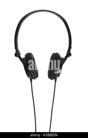 Headphones cut out on white background Stock Photo