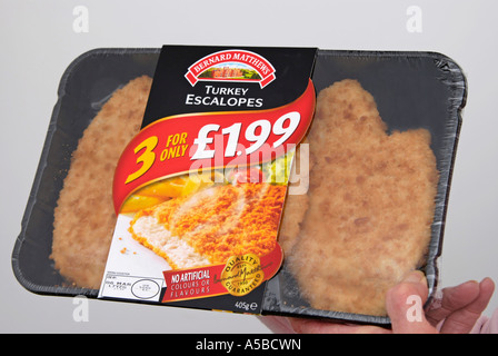 Bernard Matthews turkey escalopes value pack Stock Photo