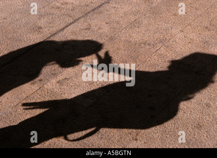 Shadows of two people talking Beirut Stock Photo