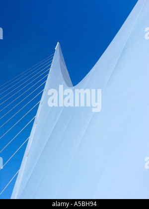 The dramatic tower of the Sundial Bridge at Turtle Bay in Redding California designed by Santiago Calatrava Stock Photo