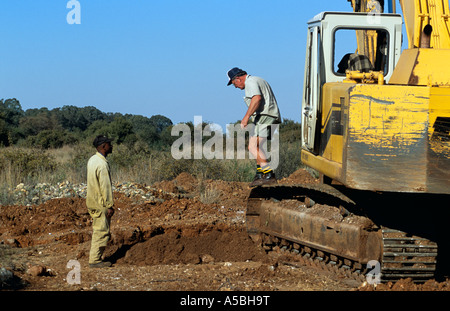 Diamond miners in South Africa Stock Photo