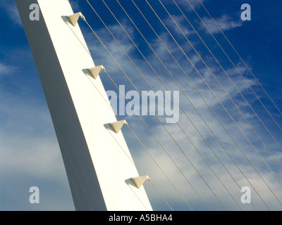 The dramatic tower of the Sundial Bridge at Turtle Bay in Redding California designed by Santiago Calatrava Stock Photo