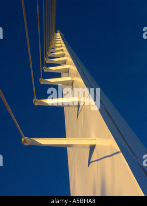 The dramatic tower of the Sundial Bridge at Turtle Bay in Redding California designed by Santiago Calatrava Stock Photo