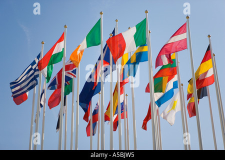 Group of international flags Stock Photo