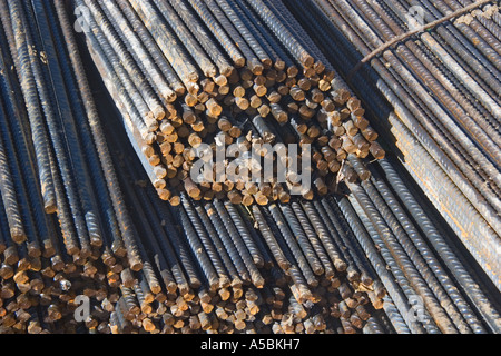 Steel rods used in construction Stock Photo