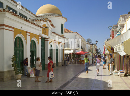 Portugal, the Eastern Algarve, Vila Real de Santo Antonio shopping street in the centre of town Stock Photo