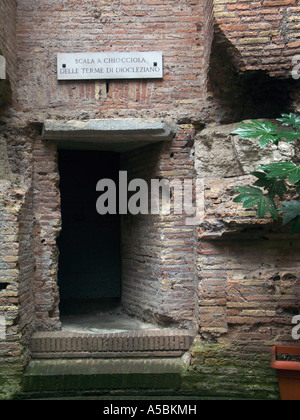 Curch of santa maria degli angeli and basilica in roman baths of the diocletian thermae, rome, italy, europe Stock Photo