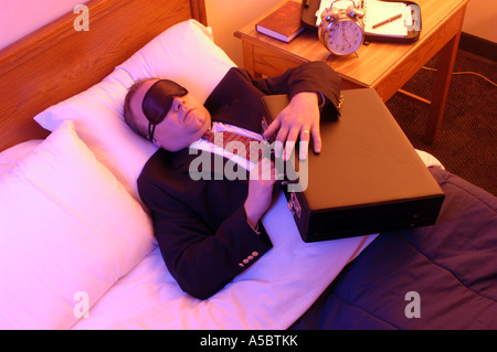 Businessman sleeping Stock Photo