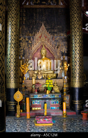 Buddha inside Wat Xieng Maen at Ban Xieng Maen Across River from Luang ...