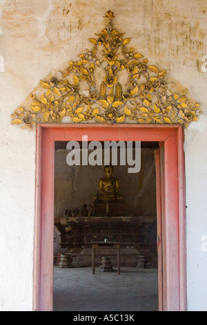 Buddha inside Wat Xieng Maen at Ban Xieng Maen Across River from Luang ...