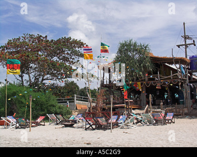 Reggae beach bar Klong Nin beach Ko Lanta island Thailand Stock Photo