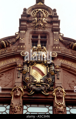 Heidelberg, Universitäts-Bibliothek, Wappen an der Fassade Stock Photo