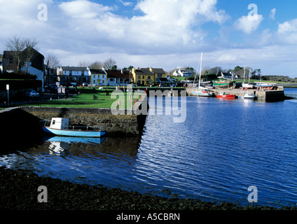 kinvara,county galway, ireland, calm atlantic coastal sea inlet with village Stock Photo