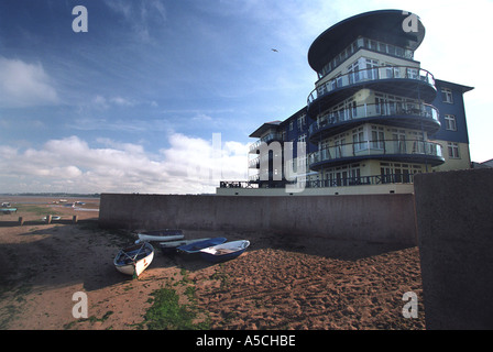 New housing development at the harbour at Exmouth in Devon Stock Photo