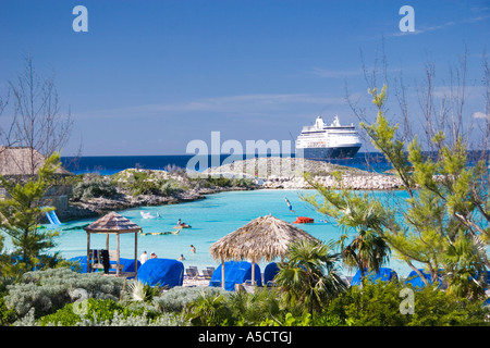 Scenic view of Half Moon Cay Bahamas beach Stock Photo