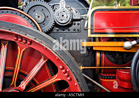 Close up model steam traction engine Stock Photo