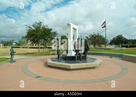 Second World War memorial in Pensacola, Florida Gulf of Mexico Stock Photo