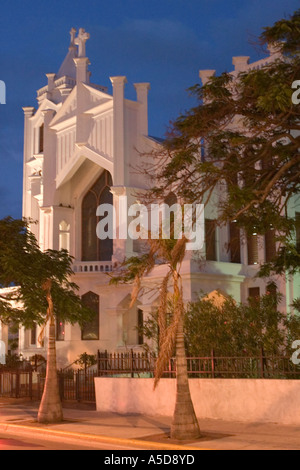Lower Keys Congregational Church on Duval Street in downtown Key West, Florida Stock Photo