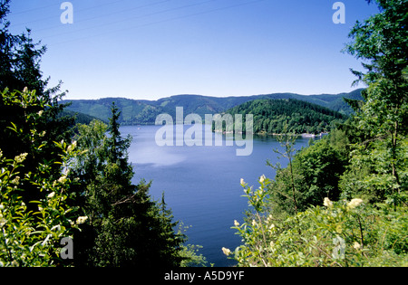 View of the dam Hohenwarte-Talsperre, Thuringia, Germany Stock Photo