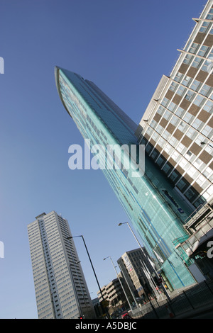 The Radisson SAS hotel, Birmingham, England, a 39 storey glass structure on Holloway Circus. Modern architecture Stock Photo